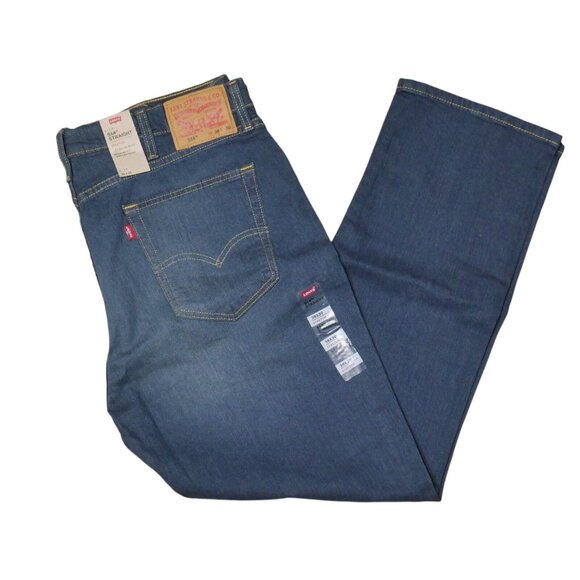 Levi's 514 Straight Fit Stretch Denim Jeans Men's Size 38x30 Dark Wash NWT